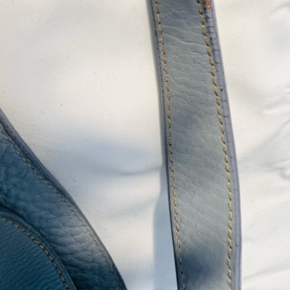 Prada Vintage Light Blue Leather Button Closure Shoulder Bag - Picture 14 of 16
